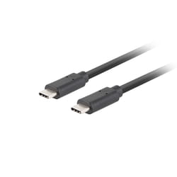 Lanberg CA-CMCM-32CU-0010-BK câble USB 1 m USB 3.2 Gen 2 (3.1 Gen 2) USB C Noir