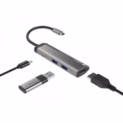 NATEC Fowler Slim Avec fil USB 3.2 Gen 1 (3.1 Gen 1) Type-C Noir, Chrome
