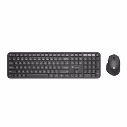 NATEC OCTOPUS 2, Sans fil, RF sans fil + Bluetooth, Clavier à membrane, QWERTY, Noir, Gris, Souris incluse