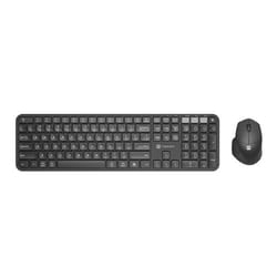 NATEC OCTOPUS 2 clavier Souris incluse maison/bureau RF sans fil + Bluetooth QWERTY US International Noir, Gris