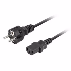 Lanberg CA-C13C-15CC-0018-BK câble électrique Noir 1,8 m Coupleur C13 CEE7/7
