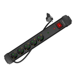 Lanberg SP1-05F-0150-BK multiprise 1,5 m 5 sortie(s) CA Intérieure Noir