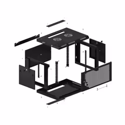Lanberg WF01-6406-23B étagère 6U Rack monté sur le mur Noir - Vue supplémentaire 6