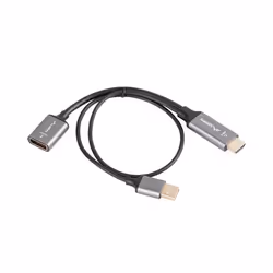 Lanberg AD-HD-DP-02 câble vidéo et adaptateur 0,2 m HDMI Type A (Standard) DisplayPort Argent