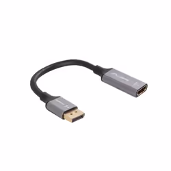 Lanberg AD-DP-HD-04 câble vidéo et adaptateur 0,2 m DisplayPort HDMI Argent, Noir