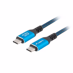 Lanberg CA-CMCM-45CU-0015-BK, 1,5 m, USB C, USB C, USB 3.2 Gen 2 (3.1 Gen 2), 40 Gbit/s, Noir, Bleu