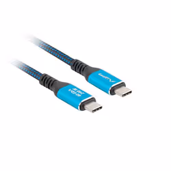 Lanberg CA-CMCM-45CU-0015-BK câble USB USB 3.2 Gen 2 (3.1 Gen 2) 1,5 m USB C Noir, Bleu