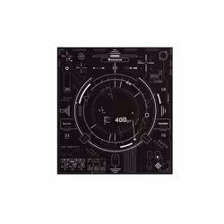 GENESIS Tellur 400 Square HUD, Tapis de fauteuil, Noir, Blanc, Tissu, Caoutchouc, 1000 mm, 1100 mm, 1 pièce(s)