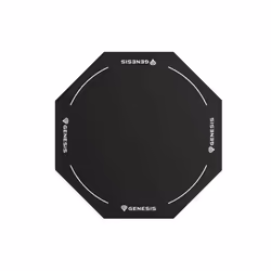 GENESIS Tellur 400 Octagon Logo, Tapis de fauteuil, Noir, Tissu, Caoutchouc, 1000 mm, 1 pièce(s)