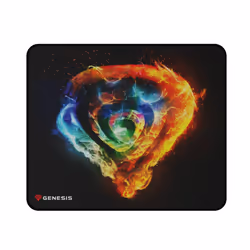 GENESIS Carbon 500 M Fire G2, Multicolore, Image, Tissu, Caoutchouc, Base antidérapante, Tapis de souris de jeu