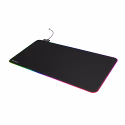 GENESIS Boron 500 XXL RGB, Noir, Monochromatique, Tissu, Caoutchouc, Alimenté par port USB, Tapis de souris de jeu