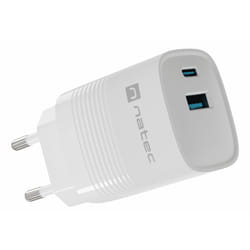 NATEC NUC-2140 chargeur d'appareils mobiles Universel Blanc Secteur Charge rapide Intérieure
