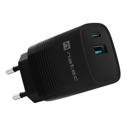 NATEC NUC-2141 chargeur d'appareils mobiles Universel Noir Secteur Charge rapide Intérieure