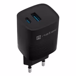 NATEC NUC-2141 chargeur d'appareils mobiles Universel Noir Secteur Charge rapide Intérieure
