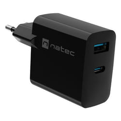 NATEC NUC-2145 chargeur d'appareils mobiles Universel Noir Secteur Charge rapide Intérieure