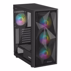 GENESIS Diaxid 605 ARGB, Midi Tower, PC, Noir, ATX, micro ATX, Mini-ATX, ABS, Acier, Verre trempé, Jouer