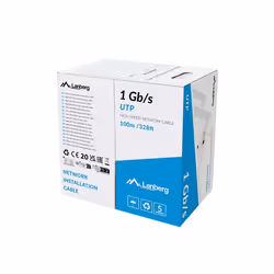 Lanberg LCU6-10CC-0100-S, 100 m, U/UTP (UTP), Gris