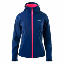Veste Softshell Femme Hi-Tec Lady Caria II - Navy-Bright Pink - Imperméable - Randonnée - Respirant