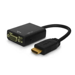 Savio CL-23 câble vidéo et adaptateur VGA (D-Sub) HDMI Type A (Standard) Noir