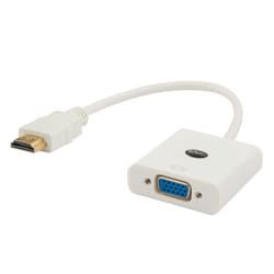 Savio CL-27 câble vidéo et adaptateur 0,2 m VGA (D-Sub) HDMI Type A (Standard) Blanc
