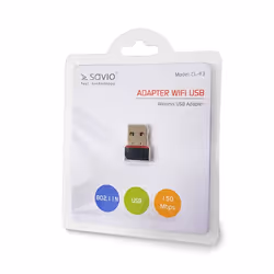 ELMAK CL-43, Sans fil, USB, WLAN, Wi-Fi 4 (802.11n), 150 Mbit/s, Noir