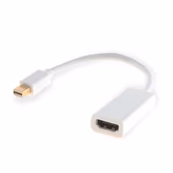 Savio CL-57, 0,2 m, Mini DisplayPort, HDMI Type A (Standard), Mâle, Femelle, Blanc
