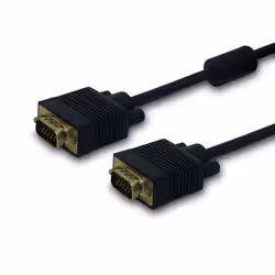 Savio CL-51, 10 m, VGA (D-Sub), VGA (D-Sub), Mâle, Mâle, Noir