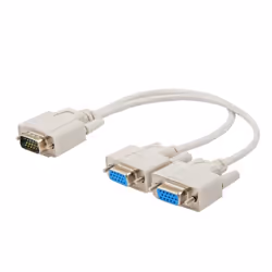 Savio CL-66, VGA (D-Sub), 2 x VGA (D-Sub), Mâle, Femelle, Blanc