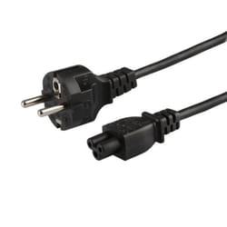 Savio CL-81 câble électrique Noir 1,8 m Prise d'alimentation type E IEC C5