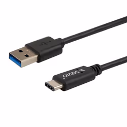 Savio CL-101, 1 m, USB A, USB C, USB 3.2 Gen 1 (3.1 Gen 1), Noir