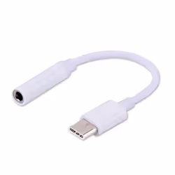 Savio AK-35, Blanc, USB C, 3,5mm, 0,12 m, Mâle, Femelle
