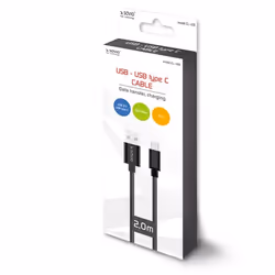 Savio CL-129 câble USB 2 m USB 2.0 USB A USB C Noir
