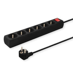 Savio LZ-01 Listwa zasilajca, 5 gniazd, 1,5m 5 sortie(s) CA Type C 2500 W Noir