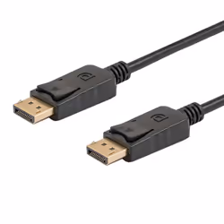 Savio CL-136, 2 m, DisplayPort, DisplayPort, Mâle, Mâle, Noir