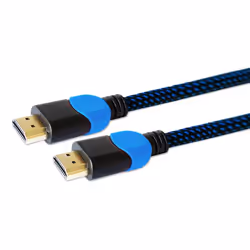 Savio GCL-02, 1,8 m, HDMI Type A (Standard), HDMI Type A (Standard), Compatibilité 3D, 100 Gbit/s, Noir, Bleu
