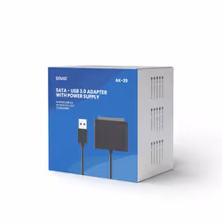 Savio AK-39 USB 3.0 - SATA III adapter for 3.5/2.5" drives with power supply - Adapter - Digital/Daten carte et adaptateur d'interfaces SATA, USB 2.0 - Vue supplémentaire 6