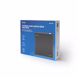 Savio AK-43 optical disc External Slim drive DVD±R/RW CD±R/RW Black lecteur de disques optiques DVD±RW Noir