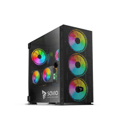Savio SAVGC-RAPTORX1 unité centrale Midi Tower Noir