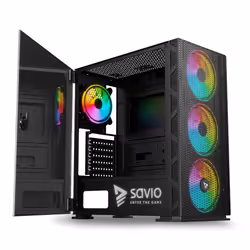 Savio SAVGC-RAPTORX1 unité centrale Midi Tower Noir