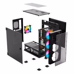 Savio SAVGC-RAPTORX1 unité centrale Midi Tower Noir