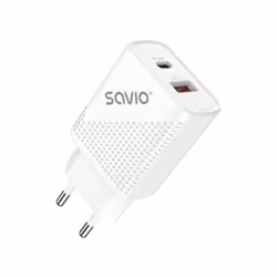 Savio LA-04 USB Type A & Type C Quick Charge Power Delivery 3.0 Indoor Smartphone, Tablette Blanc Charge rapide Intérieure
