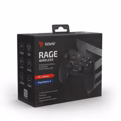 Savio RAGE WIRELESS - gamepad - tradlo Noir USB Manette de jeu Analogique PC, Playstation 3 - Vue supplémentaire 9