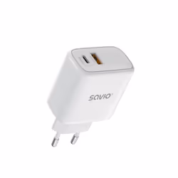Savio LA-06 USB Type A & C Quick Charge Power Delivery 3.0 Indoor Tablette, téléphone Blanc Secteur Charge rapide Intérieure