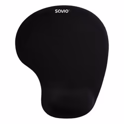 Savio MP-01B mouse pad black, Noir, Monochromatique, Repose-poignets
