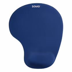 Savio MP-01NB mouse pad, Bleu, Monochromatique, Repose-poignets, Base antidérapante, Tapis de souris de jeu