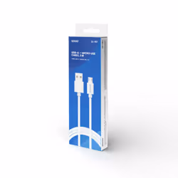 Savio USB cable 3 m USB 2.0 USB A - Micro USB White CL-167 câble USB Micro-USB A Blanc