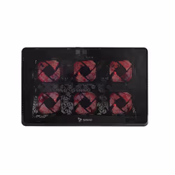 Savio Laptop cooling pad 6 backlit fans 2000 RPM COS-01 17.3" Noir, Rouge