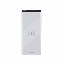 Savio power bank BA-06 10000 mAh adowanie indukcyjne, 10000 mAh, Lithium Polymère (LiPo), Blanc
