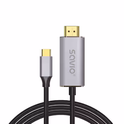 Savio USB-C to HDMI 2.0B cable 2m silver / black gold tips CL-171 câble HDMI USB C HDMI Type A (Standard) Noir - Vue supplémentaire 5