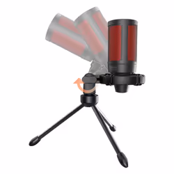 Savio wired gaming microphone with backlight tripod USB SONAR PRO Noir, Rouge Microphone de console de jeu - Vue supplémentaire 6